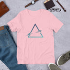 Triangle Abstract Half-Sleeve Unisex T-Shirt — back view