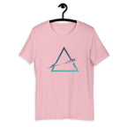 Triangle Abstract Half-Sleeve T-Shirt — Pink