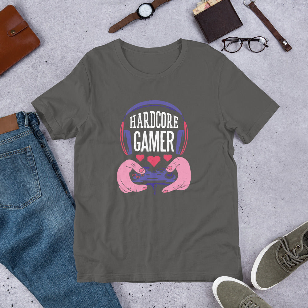 Hardcore Gamer Unisex Half-Sleeve T-Shirt — Asphalt