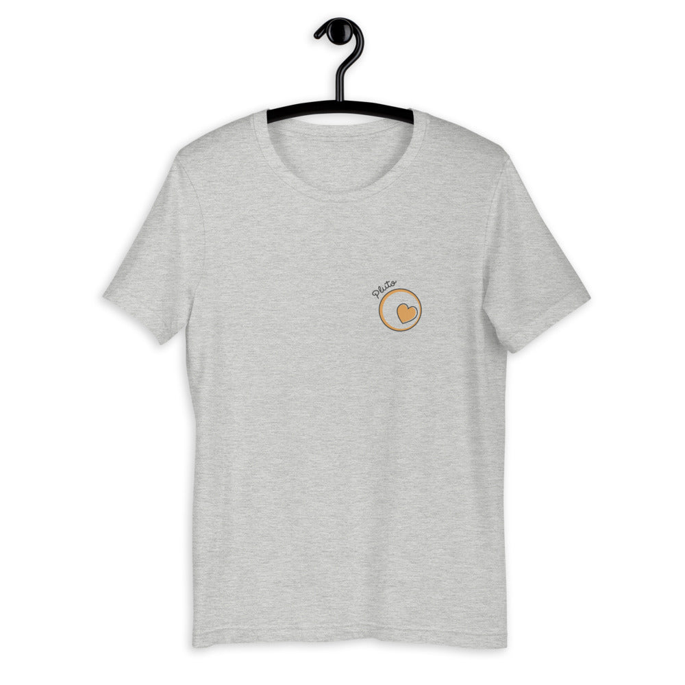 Pluto Half-Sleeve Unisex T-Shirt — Grey