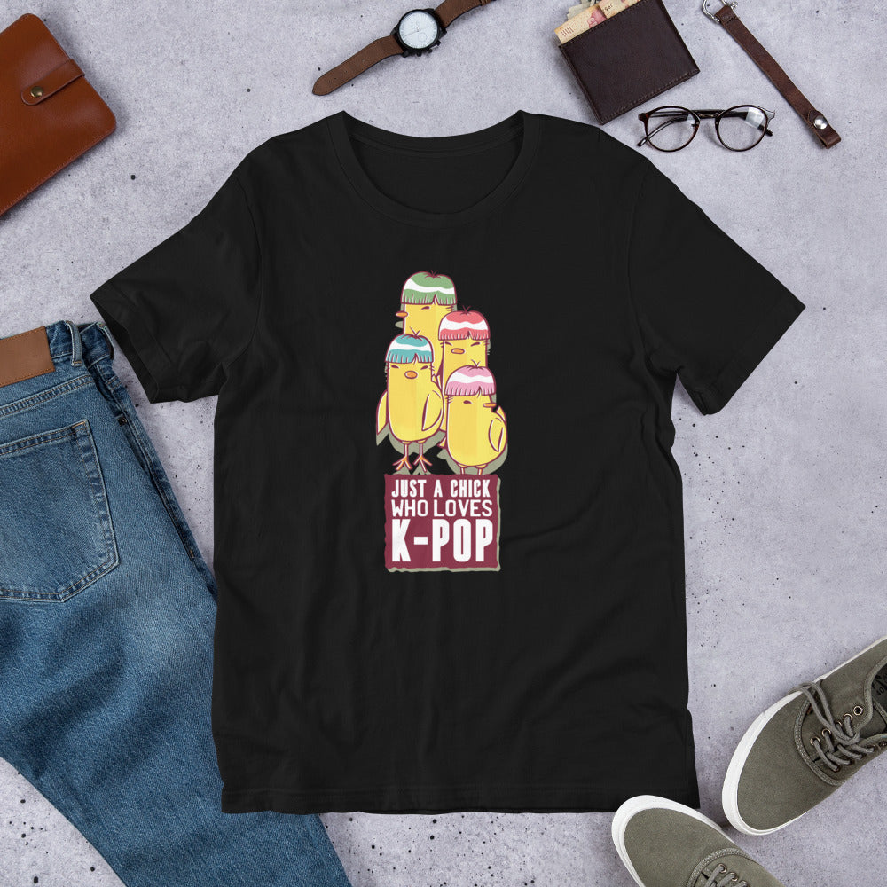K-pop Chick Half-Sleeve T-Shirt — Black