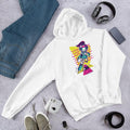 Dancing Robot Unisex Hooded Sweatshirt — White