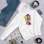 Dancing Robot Unisex Hooded Sweatshirt — White