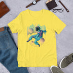 Techno Astronaut Unisex Half-Sleeve T-Shirt — Yellow