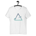 Triangle Abstract Half-Sleeve Unisex T-Shirt — White