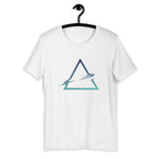 Triangle Abstract Half-Sleeve Unisex T-Shirt — White