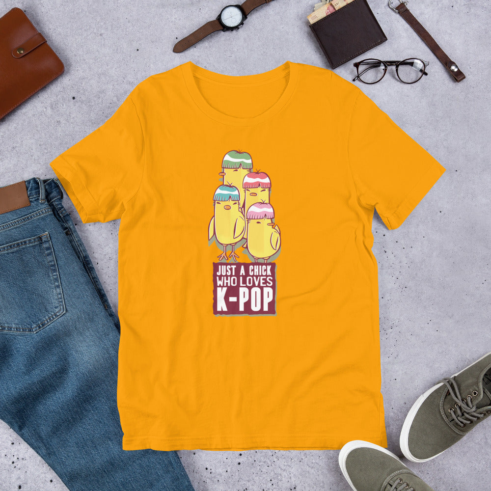 K-pop Chick Half-Sleeve T-Shirt — Gold