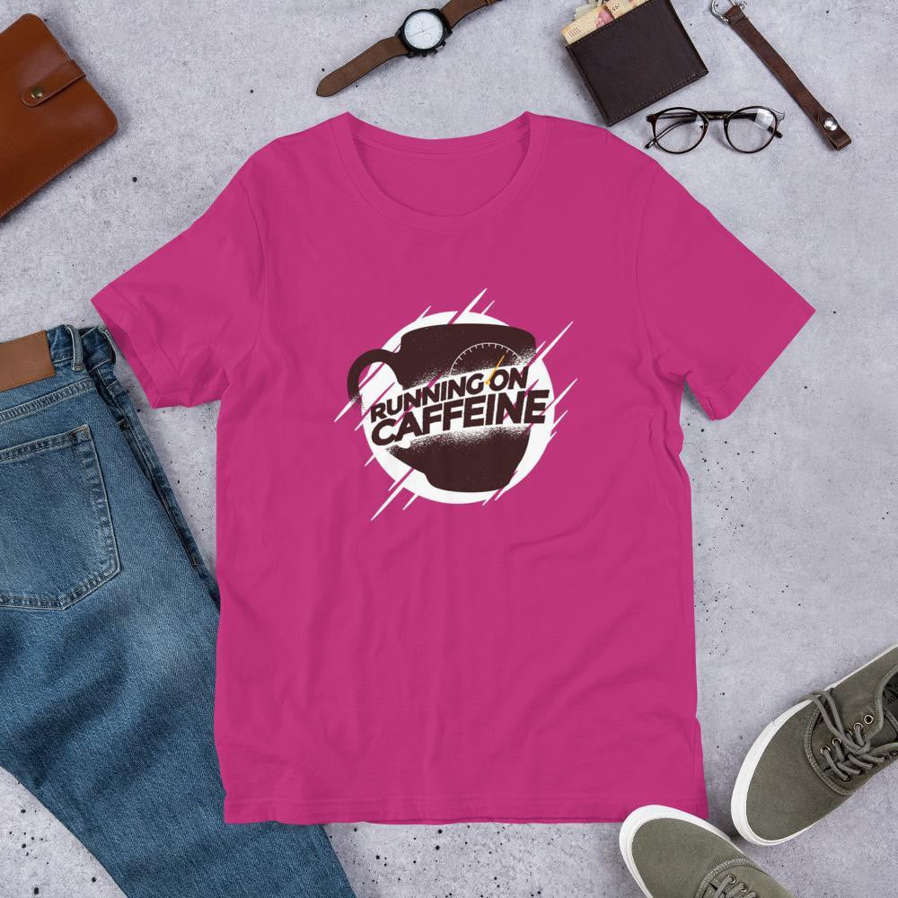 Running On Caffeine Unisex Half Sleeve T-Shirt #Plus-sizes