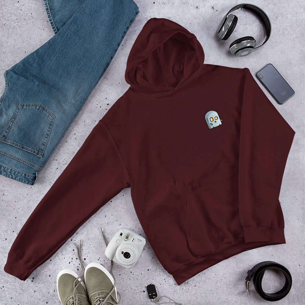 Ghost Unisex Hooded Sweatshirt — Maroon