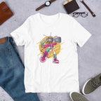 Robot Boombox Half Sleeve T-Shirt — White