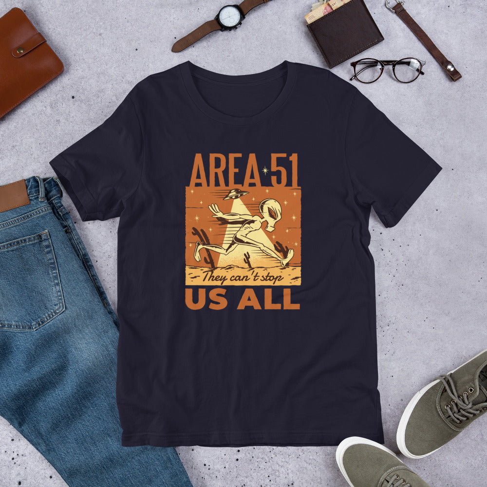 Area 51 Ride Unisex Half-Sleeve T-Shirt — Navy