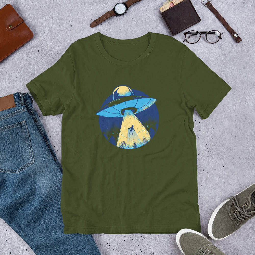 Alien Abduction Unisex Half-Sleeve T-Shirt — detail view 2