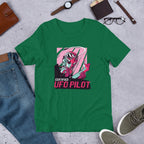 Certified UFO Pilot Half-Sleeve T-Shirt — Kelly