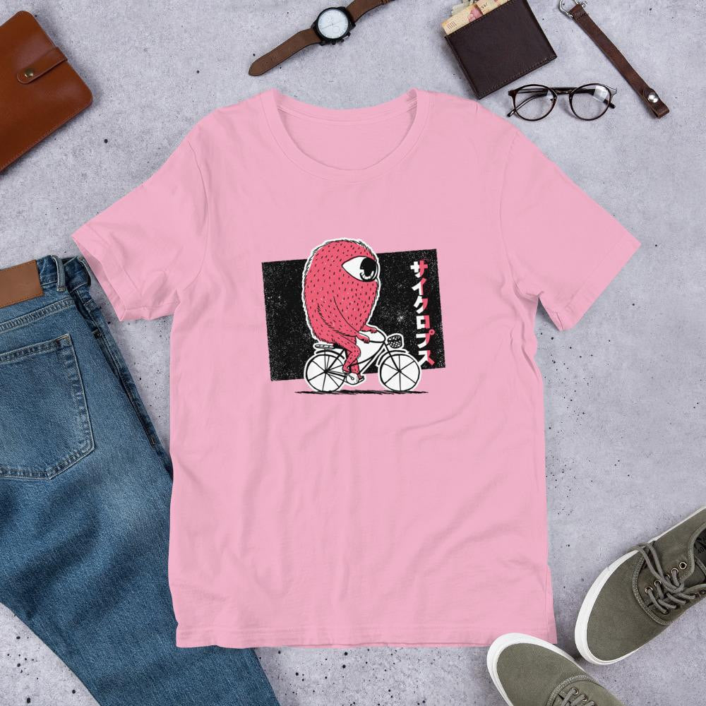 Cyclops Riding Bike Half Sleeve T-Shirt — Lilac