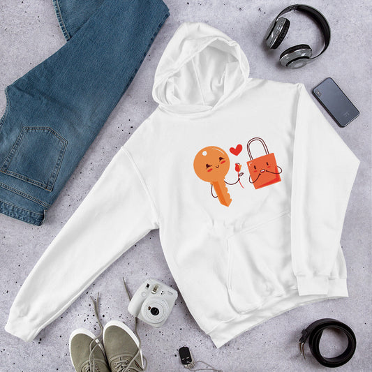 Key & Lock Love Unisex Hooded Sweatshirt