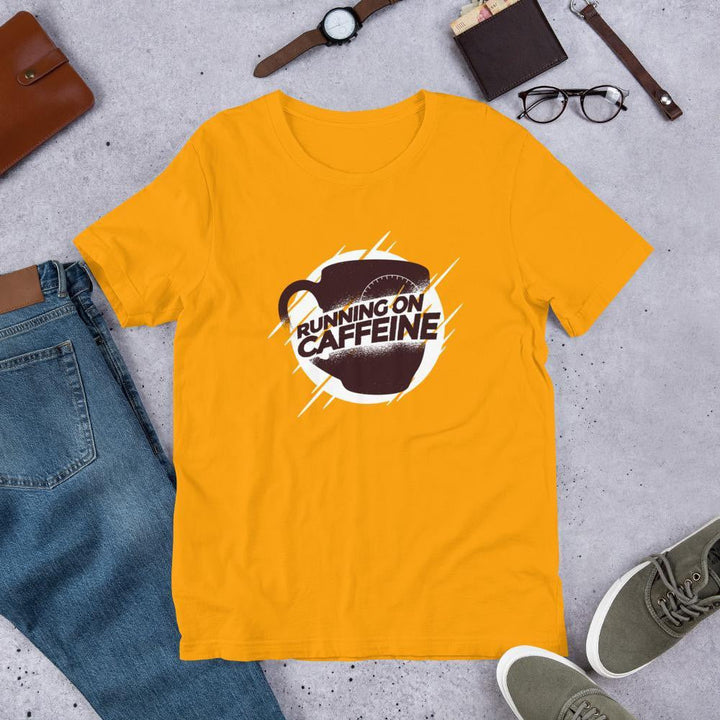 Running On Caffeine Unisex Half Sleeve T-Shirt #Plus-sizes