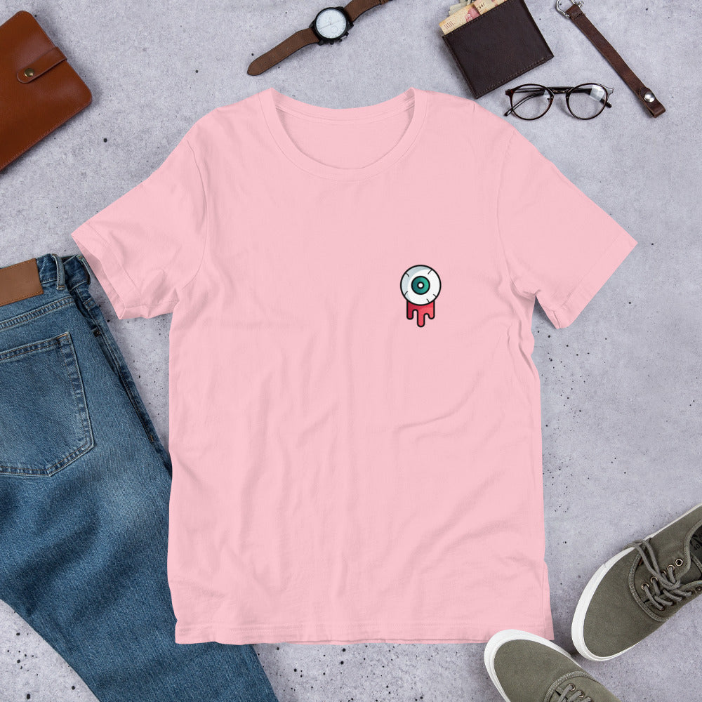 Bleeding Eye Half-Sleeve Unisex T-Shirt — detail view 7