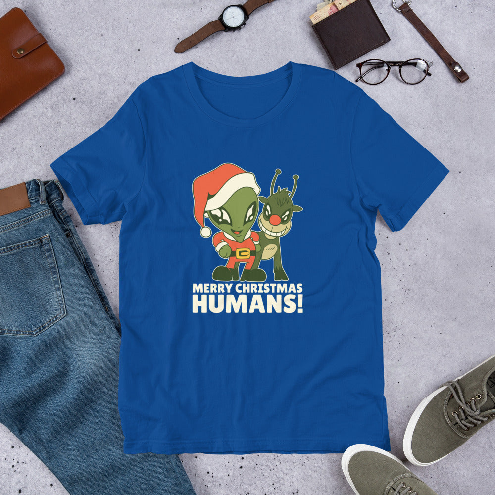 Alien Christmas Unisex Half-Sleeve T-Shirt #Plus-sizes