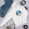 Alien Abduction Unisex Hooded Sweatshirt — White