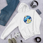Alien Abduction Unisex Hooded Sweatshirt — White