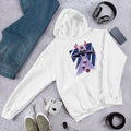 Alien Santa Unisex Hooded Sweatshirt — White