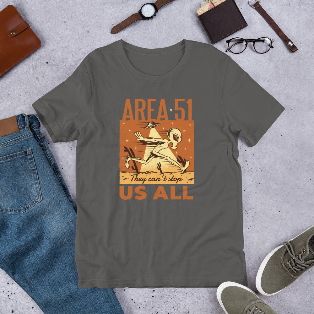 Area 51 Ride Unisex Half-Sleeve T-Shirt — Asphalt