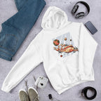 Robotic Hand Unisex Hooded Sweatshirt — White