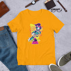 Dancing Robot Half Sleeve T-Shirt — Gold
