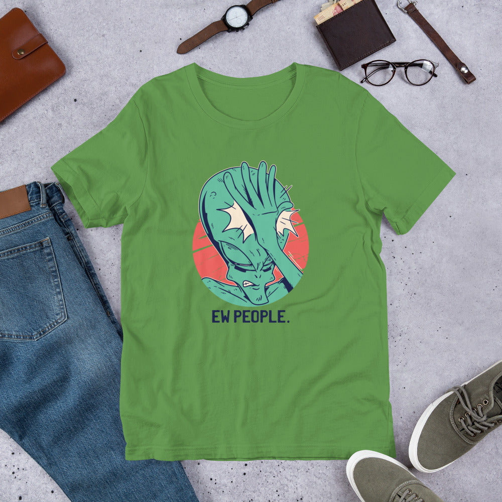 Alien Facepalm Half -Sleeve T-Shirt — Leaf