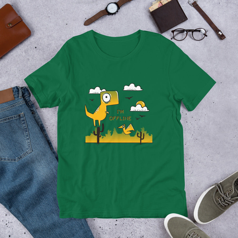 I'm Offline Half -Sleeve T-Shirt — Kelly