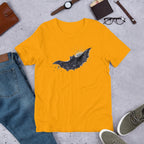 Bat Halloween Unisex Half-Sleeve T-Shirt — Gold
