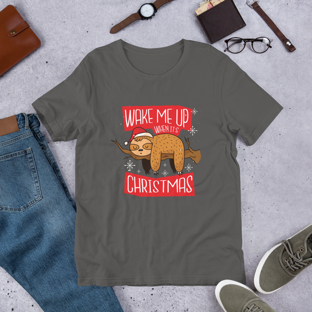Wake Me Christmas Unisex Half-Sleeve T-Shirt #Plus-sizes