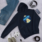Alien Abduction Unisex Hooded Sweatshirt — Navy
