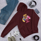 Superhero V Santa Unisex Hooded Sweatshirt — Maroon