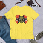 Alien Hipster Half-Sleeve T-Shirt — Yellow