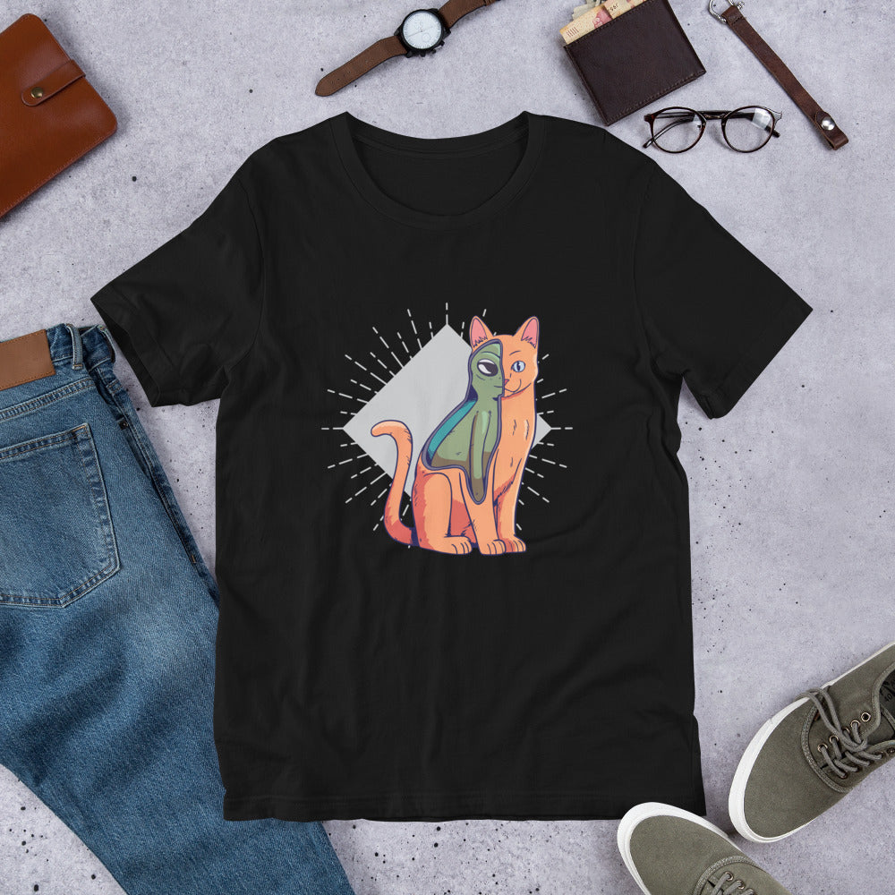 Alien Cat Costume Half-Sleeve T-Shirt