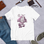 Happy Robot Half Sleeve T-Shirt — White