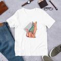 Alien Cat Costume Unisex Half-Sleeve T-Shirt — White
