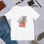 Alien Cat Costume Unisex Half-Sleeve T-Shirt — White