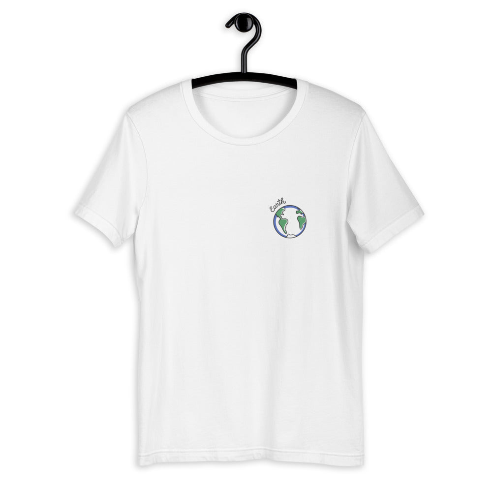 Earth Half-Sleeve Unisex T-Shirt — White