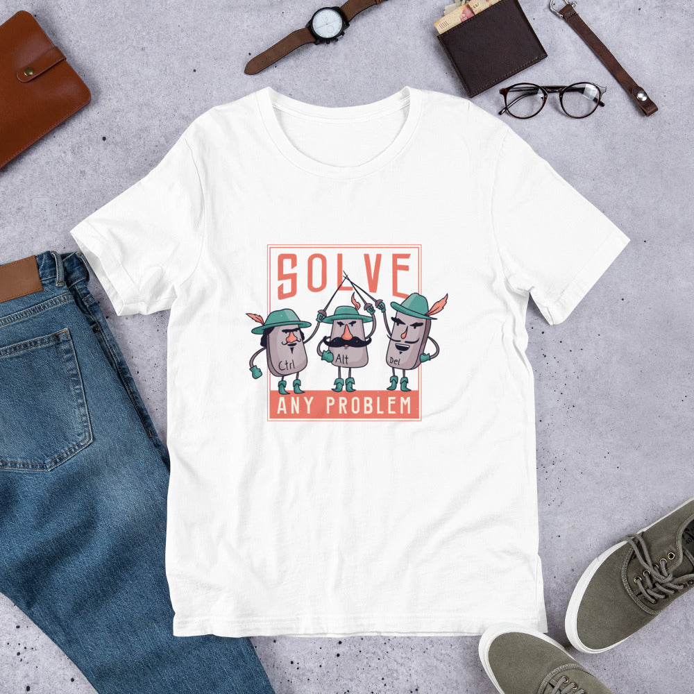 Muskeyteers Half-Sleeve T-Shirt — White