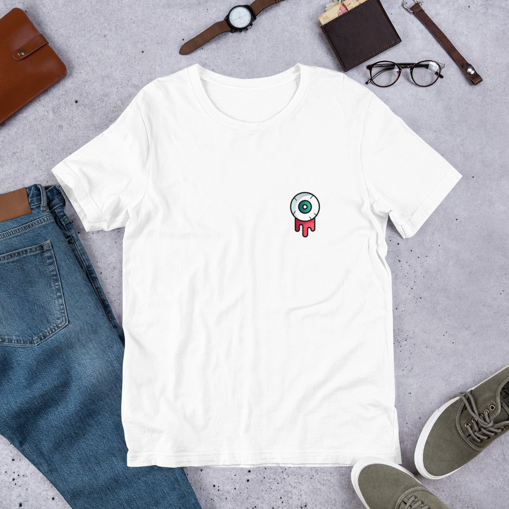 Bleeding Eye Half-Sleeve Unisex T-Shirt #Pocket-design