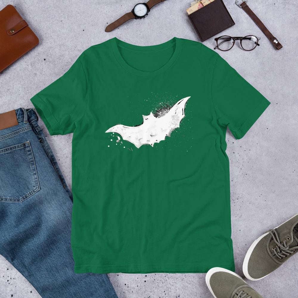 Bat Halloween Unisex Half-Sleeve T-Shirt — Kelly