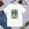 Alien Humans Abstract Unisex Half-Sleeve T-Shirt — White