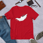 Bat Halloween Unisex Half-Sleeve T-Shirt — Red