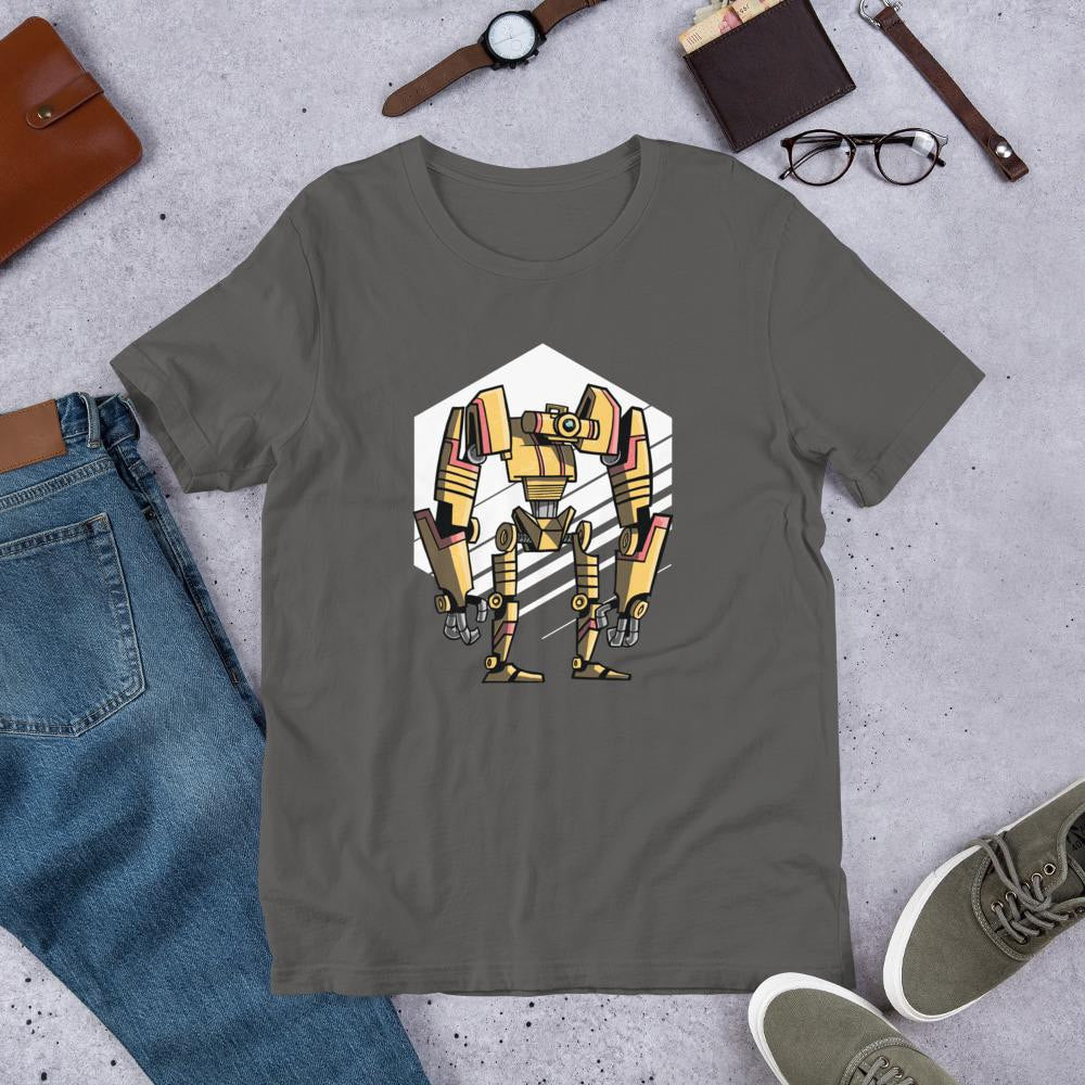 Robot One Half Sleeve T-Shirt — Asphalt