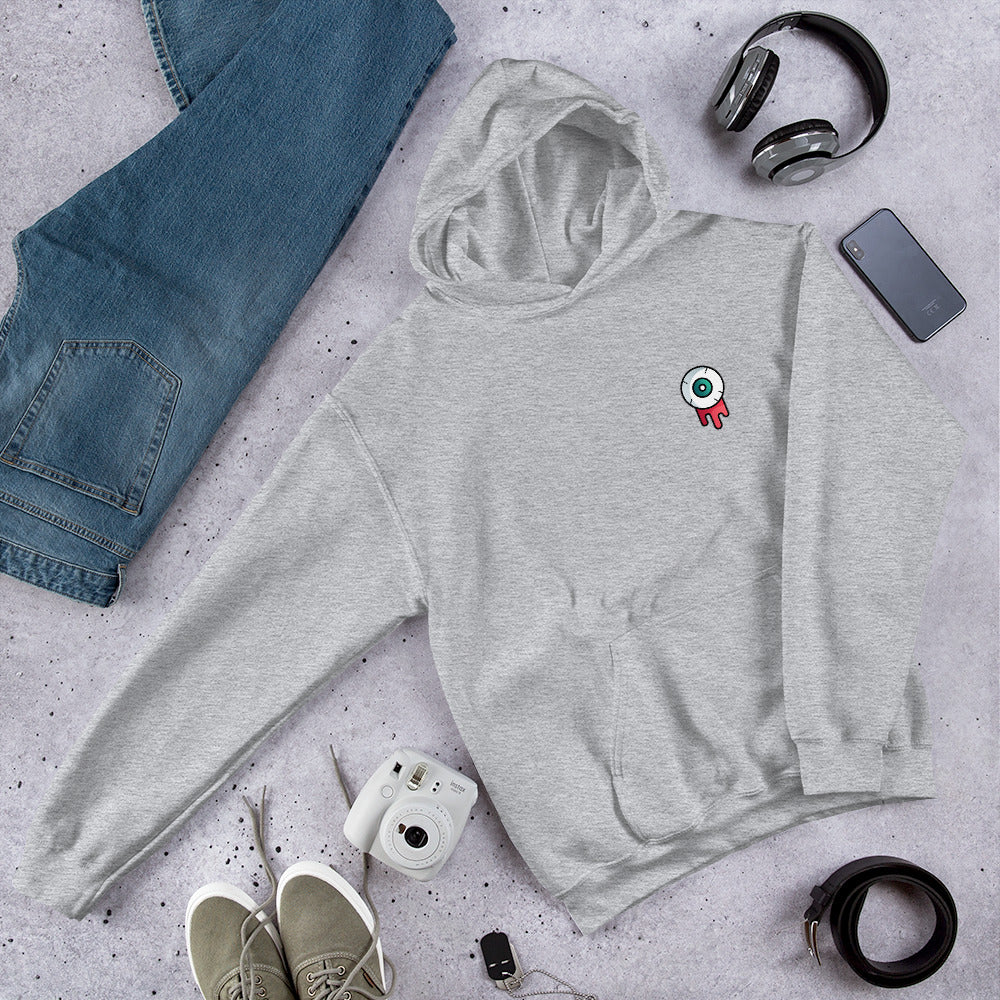 Bleeding Eye Unisex Hooded Sweatshirt — Sport Grey