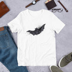 Bat Halloween Unisex Half-Sleeve T-Shirt — White