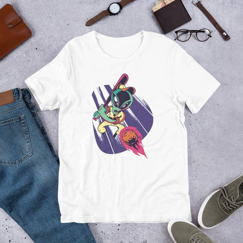 Alien baseball Half-Sleeve T-Shirt — White