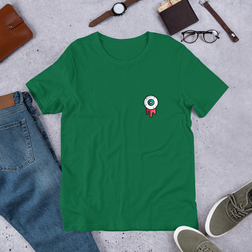 Bleeding Eye Half-Sleeve Unisex T-Shirt — Kelly
